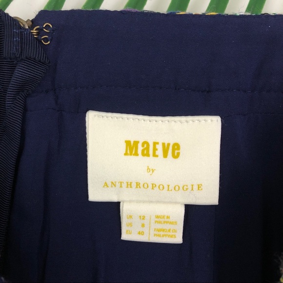 Anthro Maeve Multicolor Fringed Tweed Pencil Skirt - Picture 12 of 13